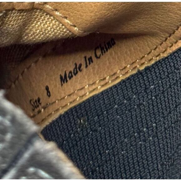 Dolce Vita Western Boots Size 8 Womens Gray Leather Suede Pull On Ankle Booties - Picture 10 of 12